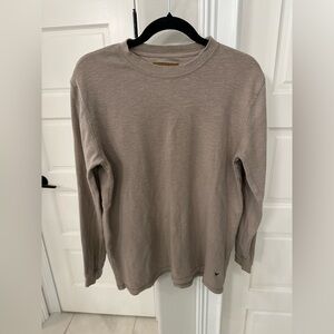 Venado Men’s M Long Sleeve Thermal Crew Neck Water Repellant Shirt Outdoor Tan